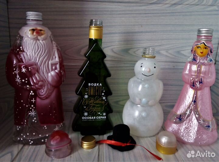 Новогодний набор фигурных бутылок