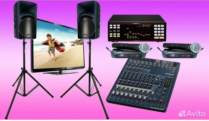 Аренда/прокат звука телевизора света дым машины DJ