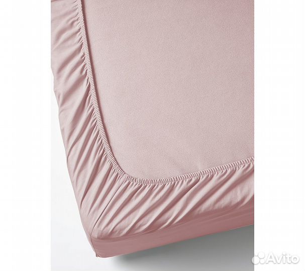 Простынь GoodNight Сатин 200х200х20 Розовый на рез