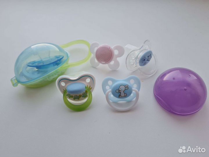 Пустышки, контейнеры, держатель для пустышки