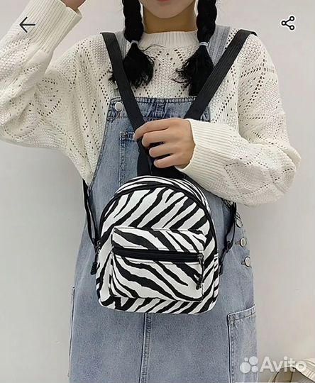 Рюкзак текстильный мини, тканевый