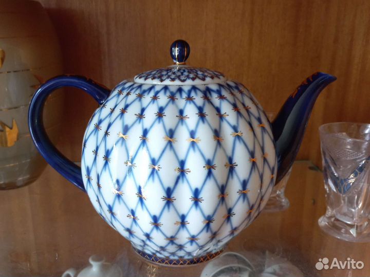 Чайник доливной 2л лфз кобальтовая сетка