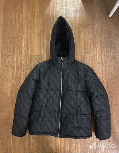 Пуховик scr merch monogram down jacket черный