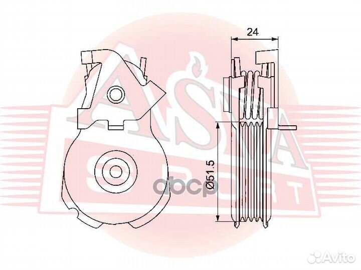 Натяжитель ремня приводного mzbp016 asva