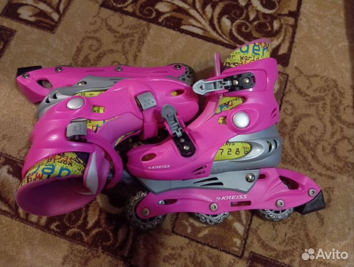Роликовые коньки детские раздвижные