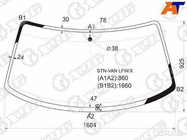 Стекло лобовое volkswagen transporter