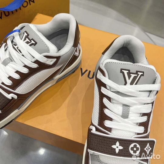 Кроссовки Louis Vuitton Lv Trainer. Коричневые