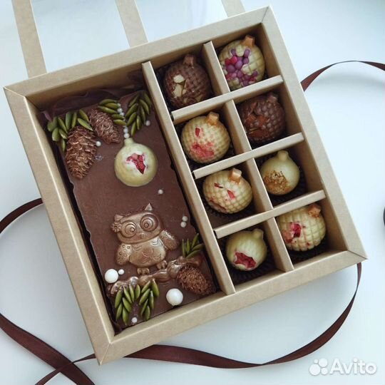 Шоколадные наборы, шокобомбочки новогодние подарки