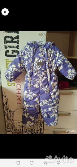 Зимний комбинезон 74 для девочки