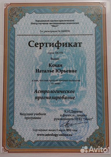 Астрология анализ натальной карты