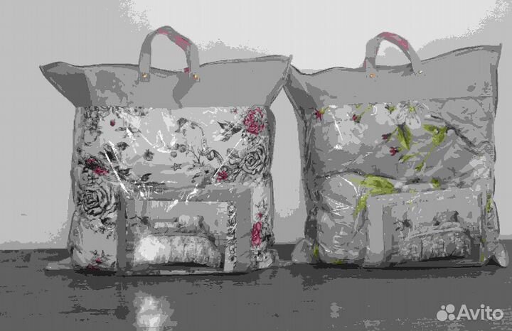 Постельное белье евро с готовым одеялом