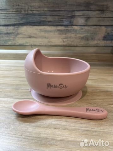 Силиковая тарелка с ложкой