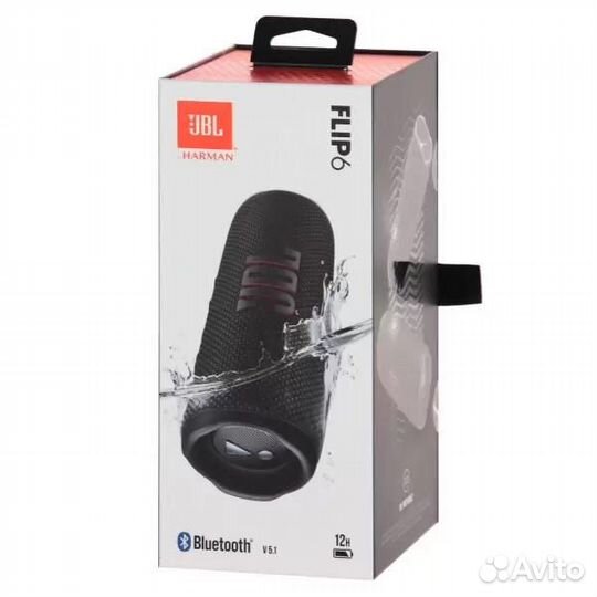 Портативная акустика JBL Flip 6, черный