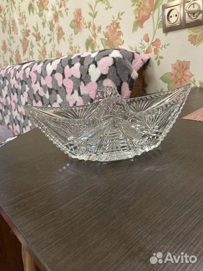 Хрустальная ваза салатник