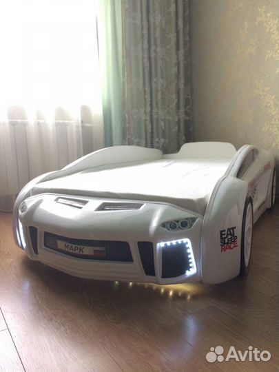 Кровать машина Ламба Next белая