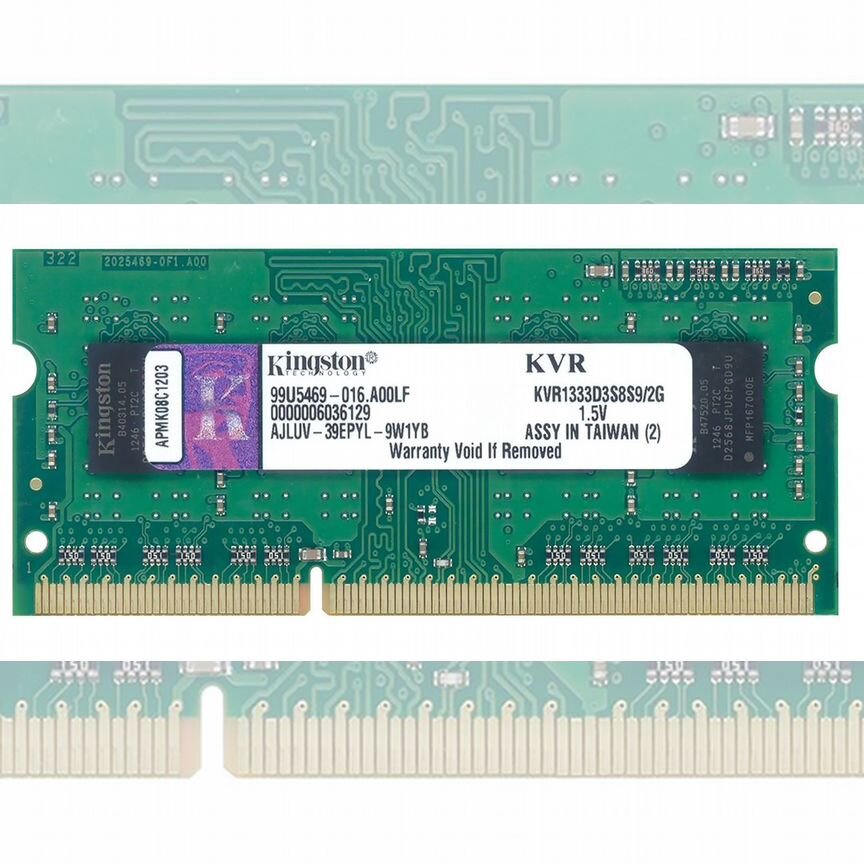 [KVR1333D3S8S9/2G] Оперативная Память Kingston 2gb Kvr1333d3s8s9/2g