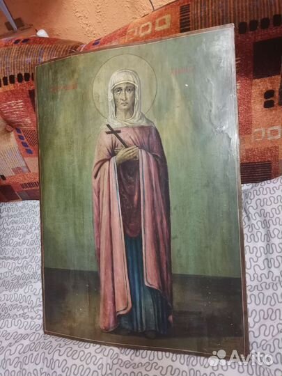 Старинные иконы 19 век на дереве 71 на 51 см масло