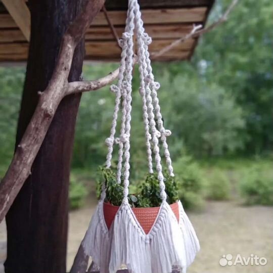Подвес макраме для кашпо