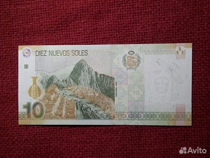 Банкнота 10 nuevos soles 2009 г(пресс) Перу