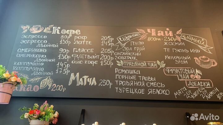 Доска меловая грифельная