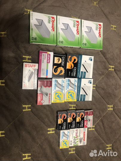 Скобы для степлера и скрепки