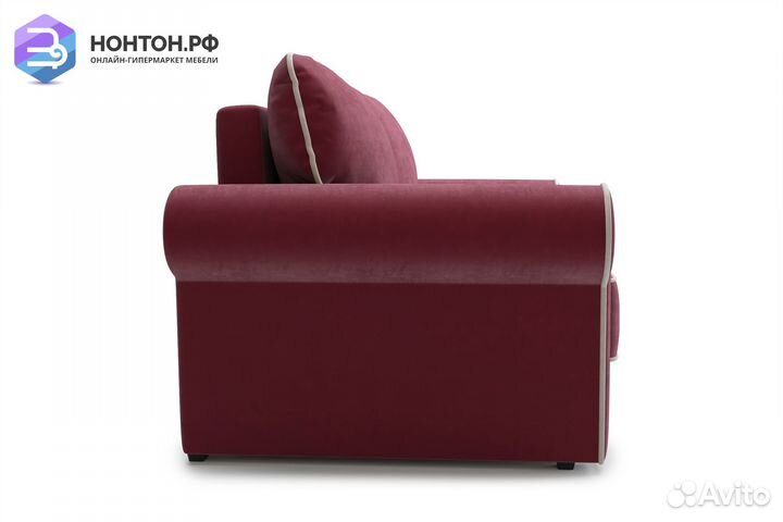 Диван еврокнижка Прованс бордовый