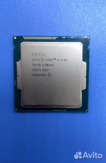 Процессор Intel Core i3 4160, 3600Мгц, s1150