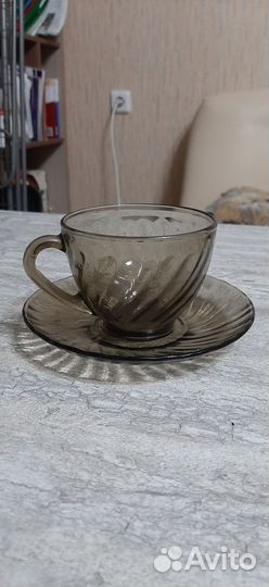 Набор чашек и блюдец 6 штук в отл состоянии