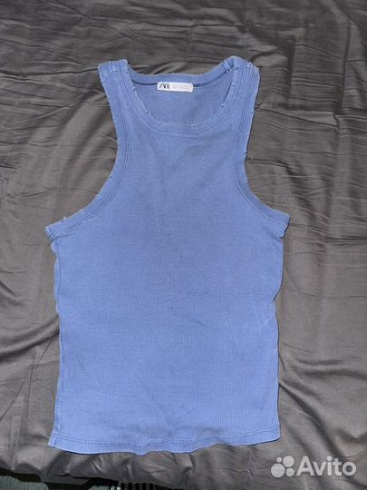 Топ майка zara синий
