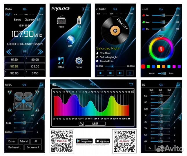 1-DIN USB/SD-ресиверы (без CD) - Prology CMX-230