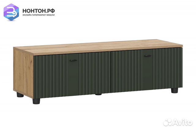 Тв-тумба Милан дуб золотой / олива софт