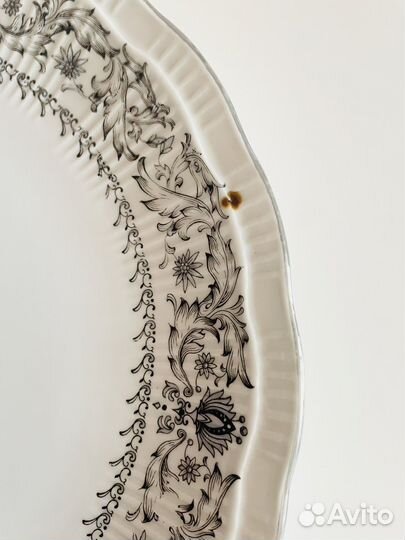 Блюдо сервировочное, китайский фарфор, винтаж