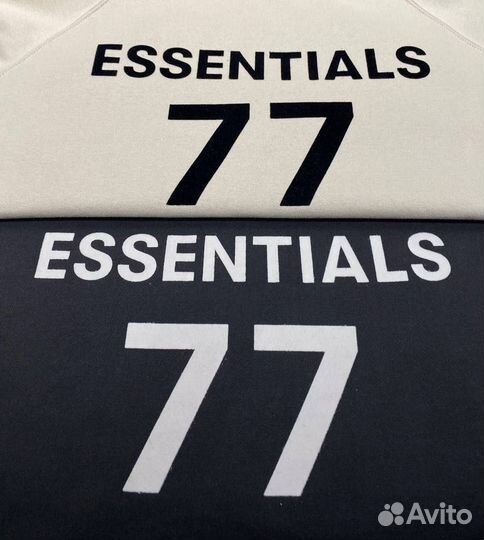 Свитшот Essentials 77 оверсайз бежый черный