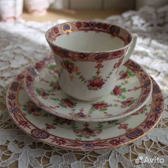 Старинное фарфоровое трио. Англия