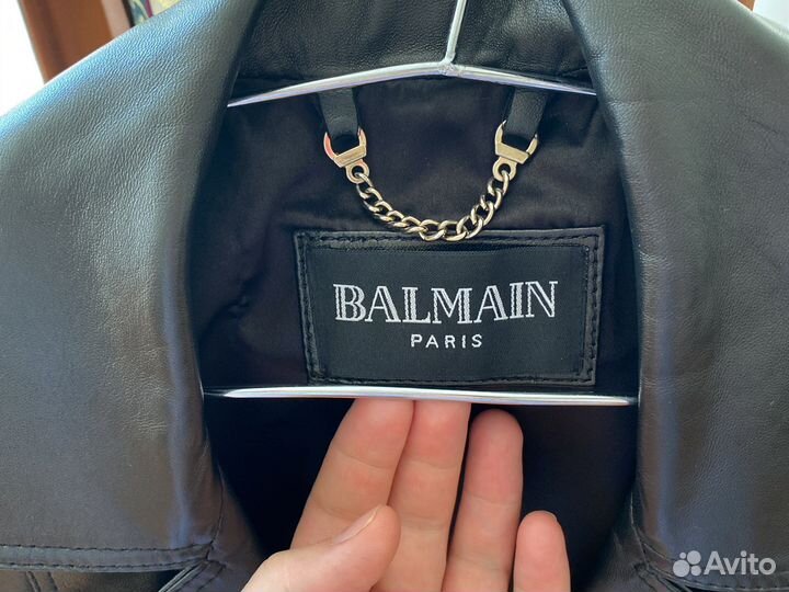 Кожаная куртка balmain