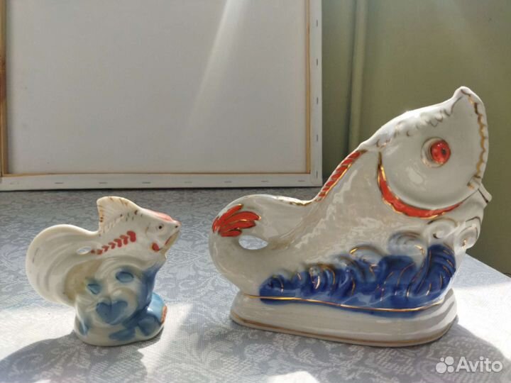 Фарфоровые рыбки СССР Коростень