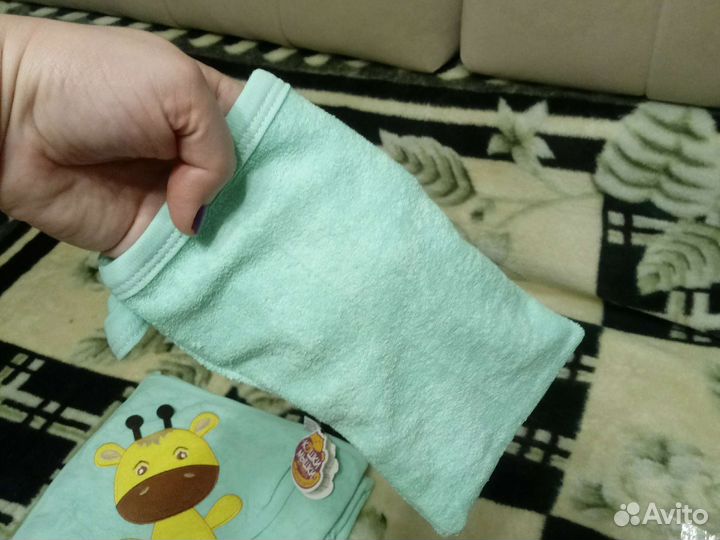 Новое детское полотенце с капюшоном