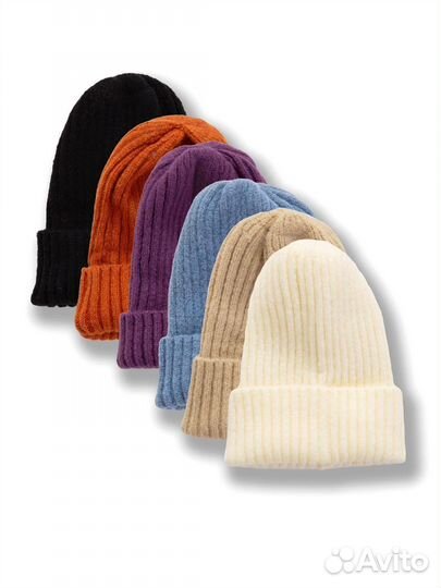 Шапка бини средней вязки Оптом e-7946