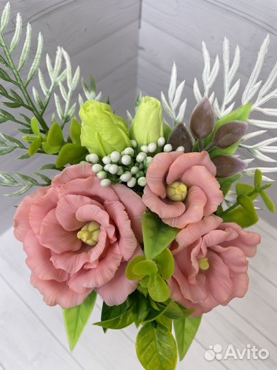 Букеты из эустомы мыло ручной работы