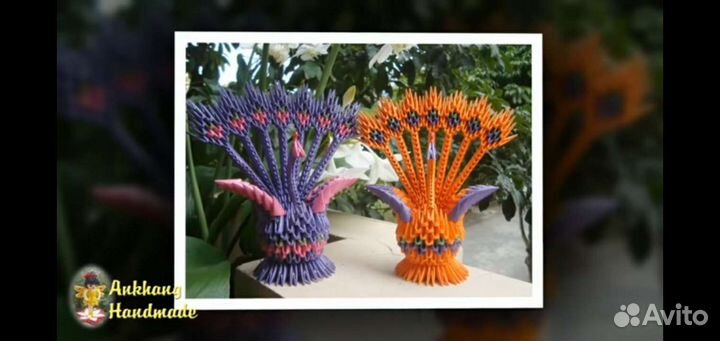 Модульное оригами (павлин)