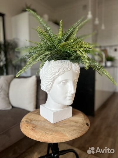 Бюст/кашпо из высокопрочного гипса h-32 см