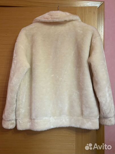 Искусственная шуба белая новая до бедер размер 46