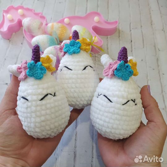 Вязаная игрушка. Единорог