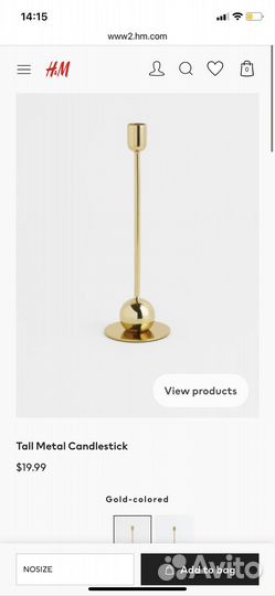 Подсвечники пара HM home