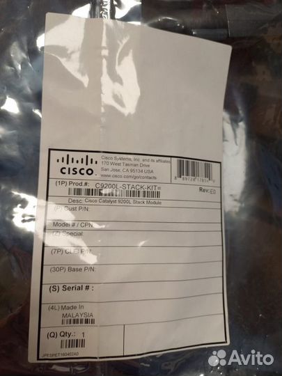 Кабель Cisco C9200L-stack-KIT (stack-T4-50CM) NEW