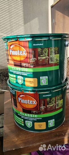 Водозащитная пропитка Pinotex Classic, 10 кг, 9 л