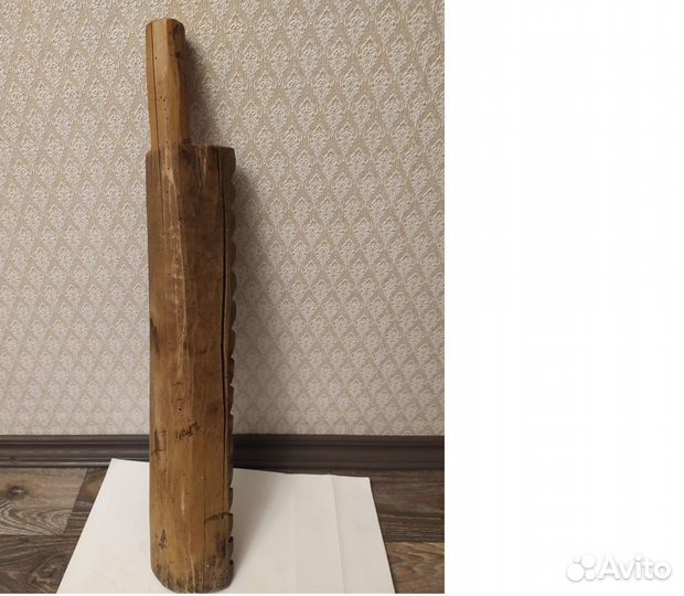 Старинный Деревянный Рубель-Ребрак-Пральник
