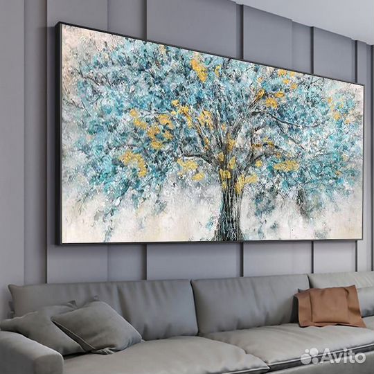 Современная картина маслом на холсте Дерево