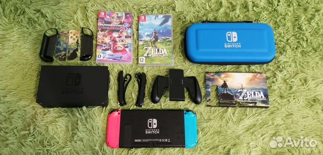 Nintendo switch комплект rev.2 + игры