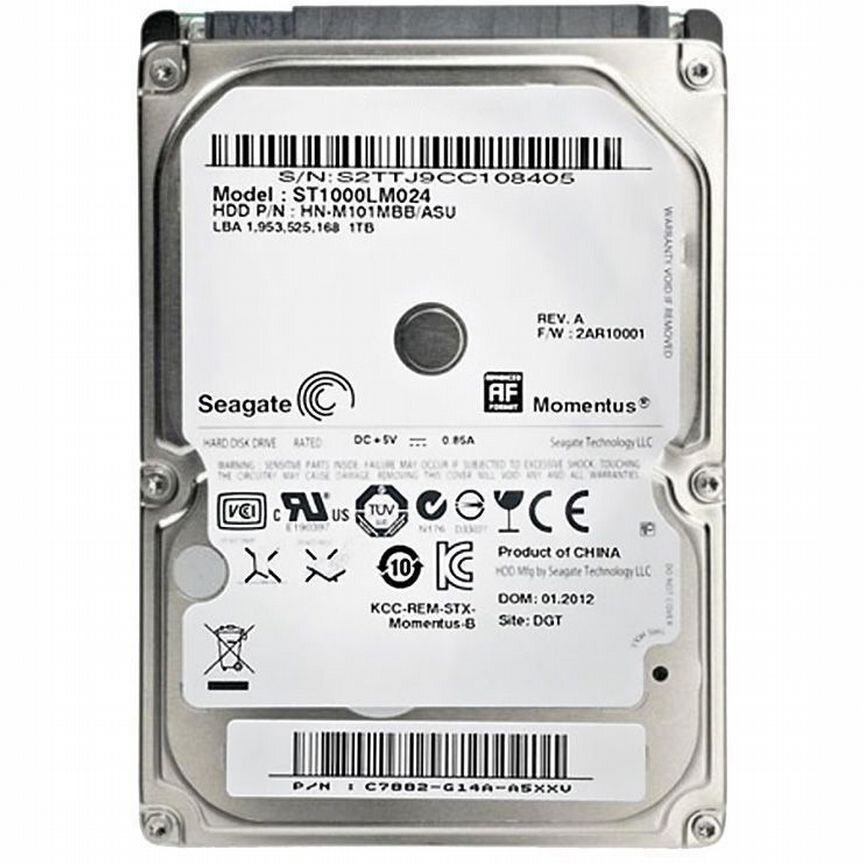 [ST1000LM024] Жесткий Диск Seagate 1tb Sata3 2,5 St1000lm024